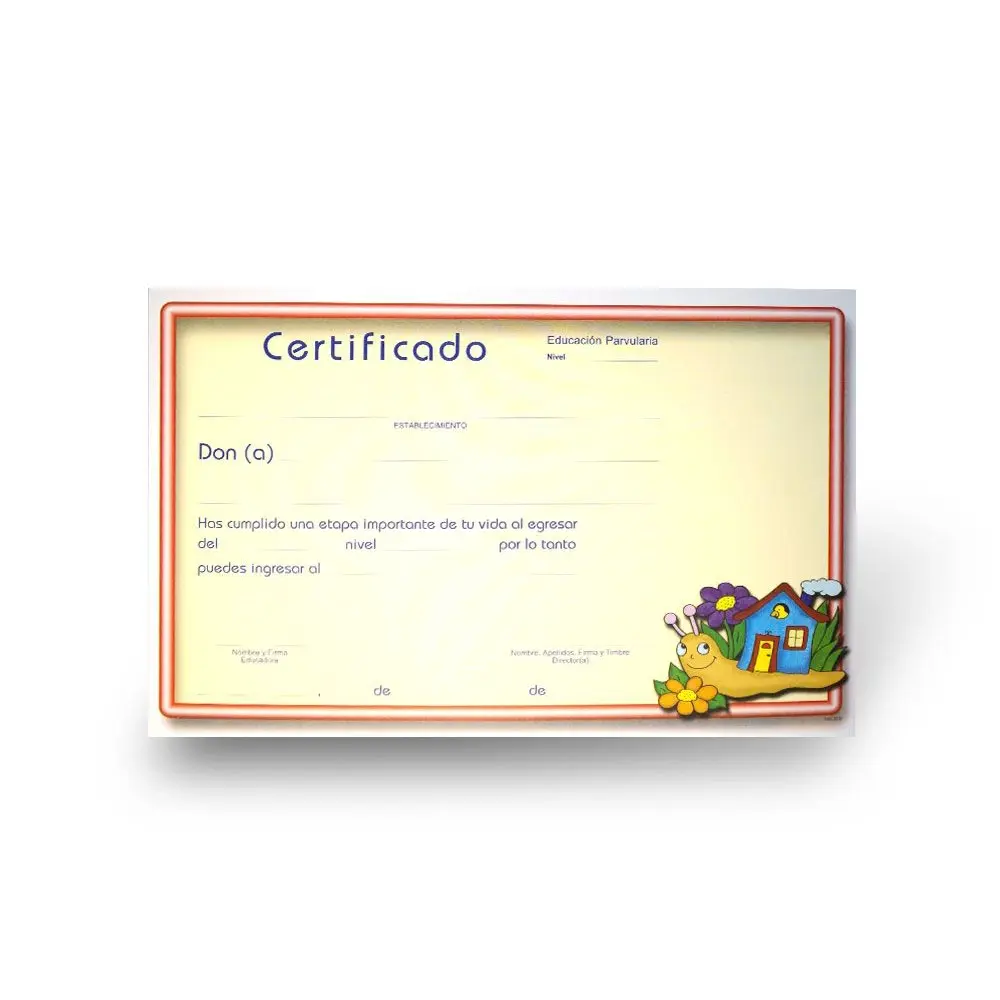 Certificado Tipo Diploma (50 Unid) (Cód.: 210-C)