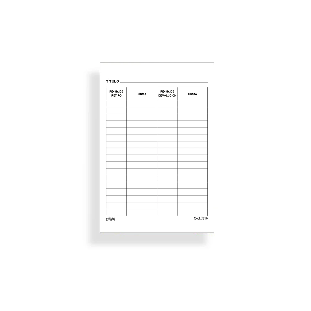 Tarjetas para biblioteca (50 Unid) (Cód.: 510)(1)