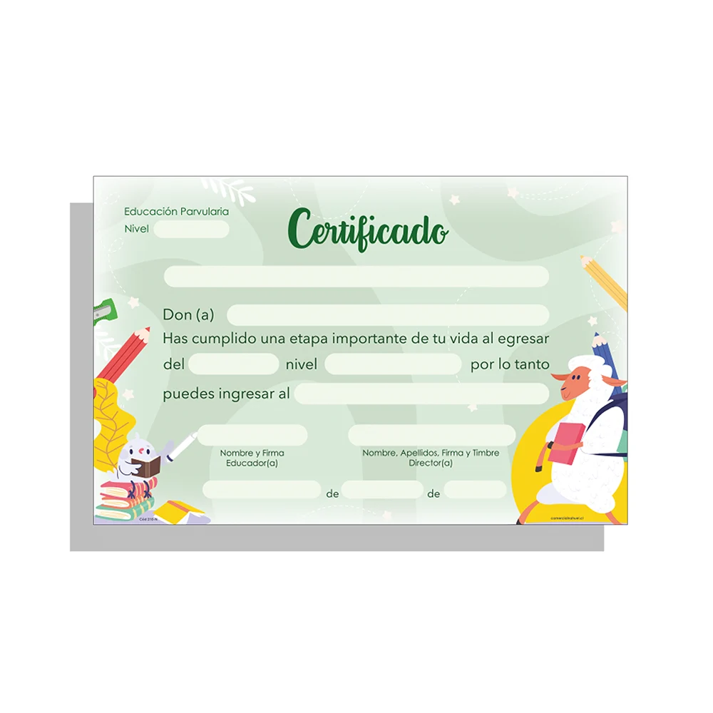Certificado Tipo Diploma (50 Unid) (Cód.: 210-N)