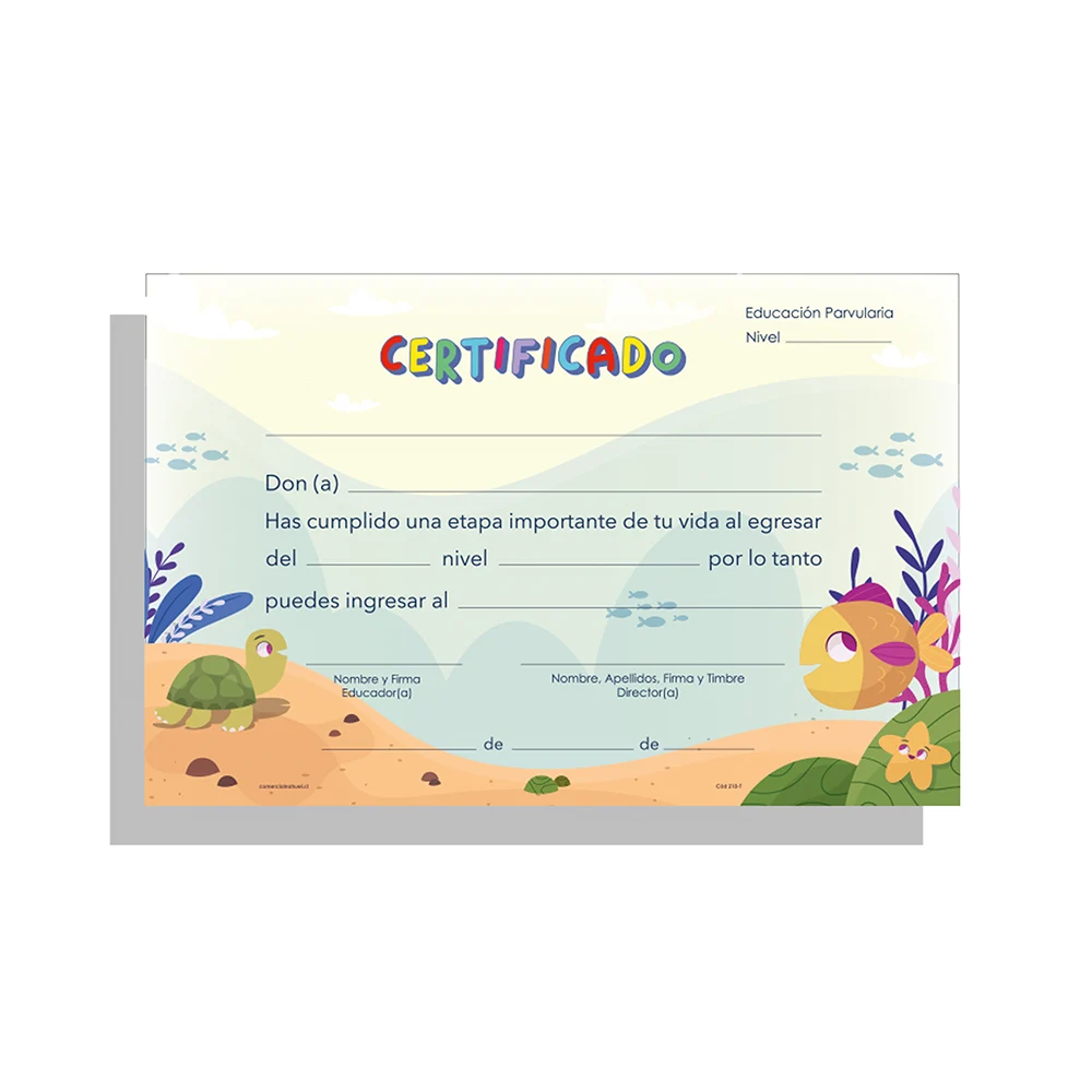 Certificado Tipo Diploma (50 Unid) (Cód.: 210-T)