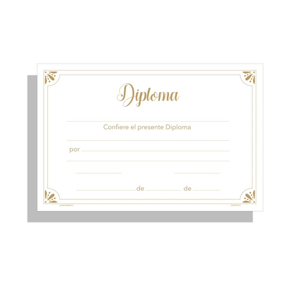 Diploma Horizontal Oficio (50 Unid) (Cód.: 270-H)