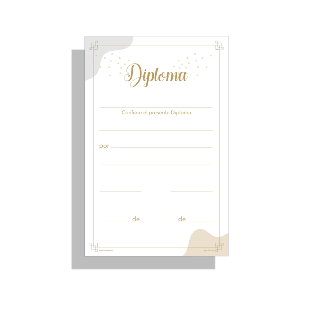 Diploma Vertical Oficio (50 Unid) (Cód.: 270-V)