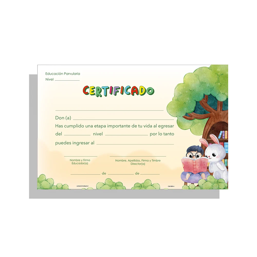 Certificado Tipo Diploma (50 Unid) (Cód.: 210-A)