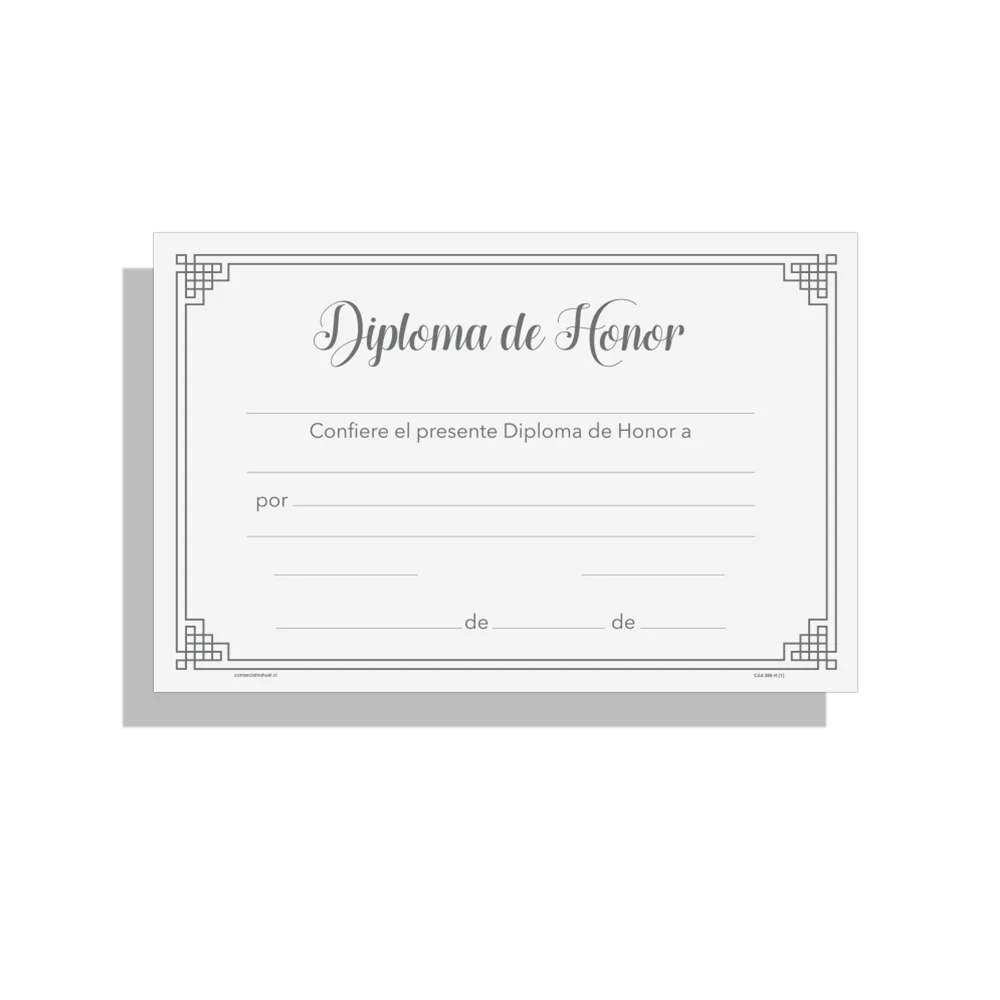 Diploma Horizontal Oficio (50 Unid) (Cód.: 285-H)