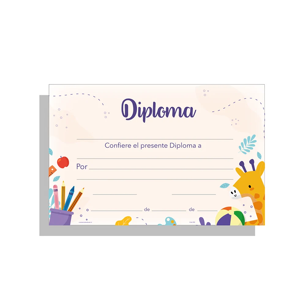 Diploma para Párvulo (50 Unid) (Cód.: 290)