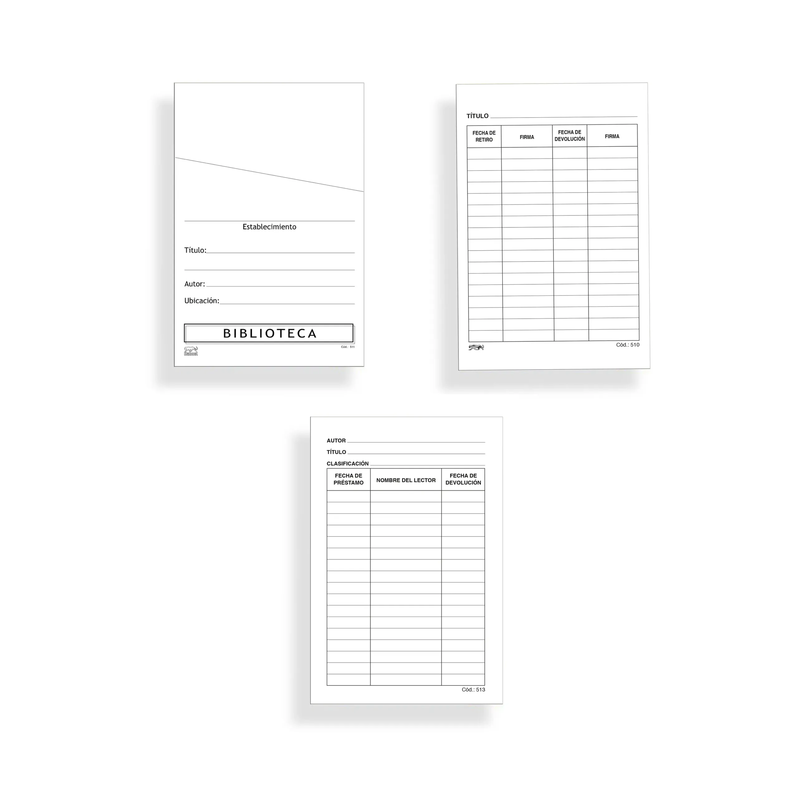 Set para Registro de Libros en Biblioteca (50 unidades) (Cód.: 500(1))